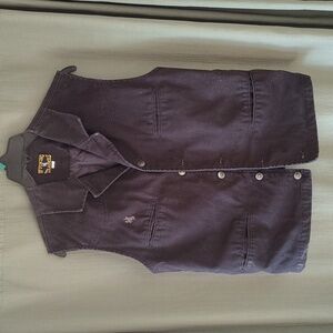 Women's Black Button Wyoming Trader Vest Large